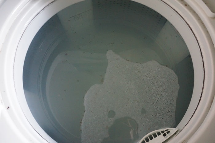 洗濯槽の洗浄剤ででてきた汚れ